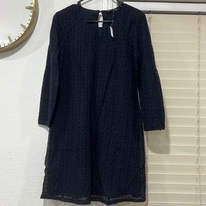 Madewell x sezane collab navy blue dress